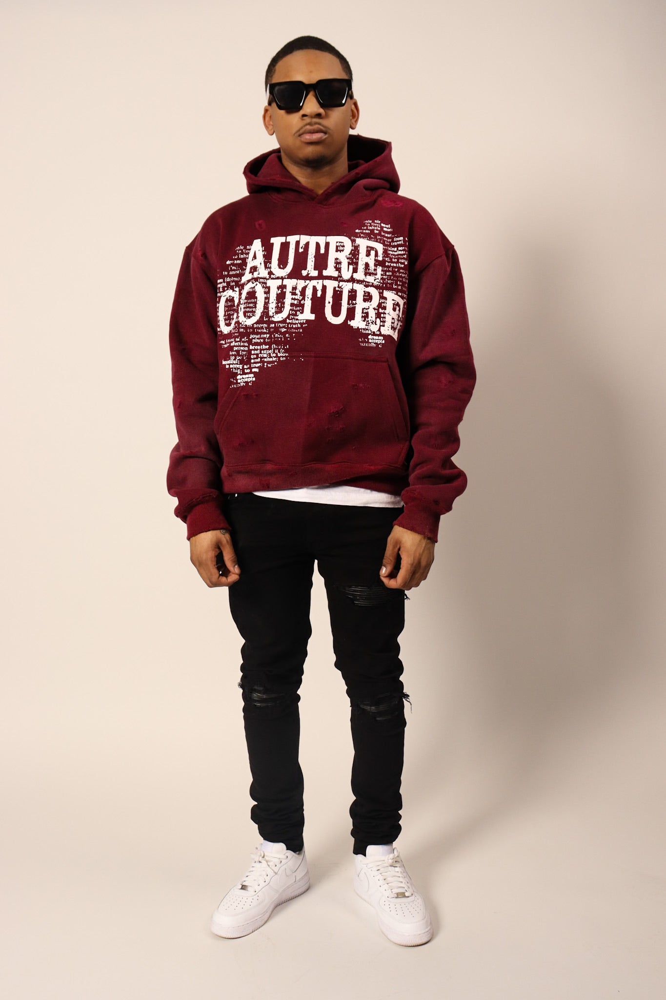 Words Of Affirmations HOODIE - Burgundy